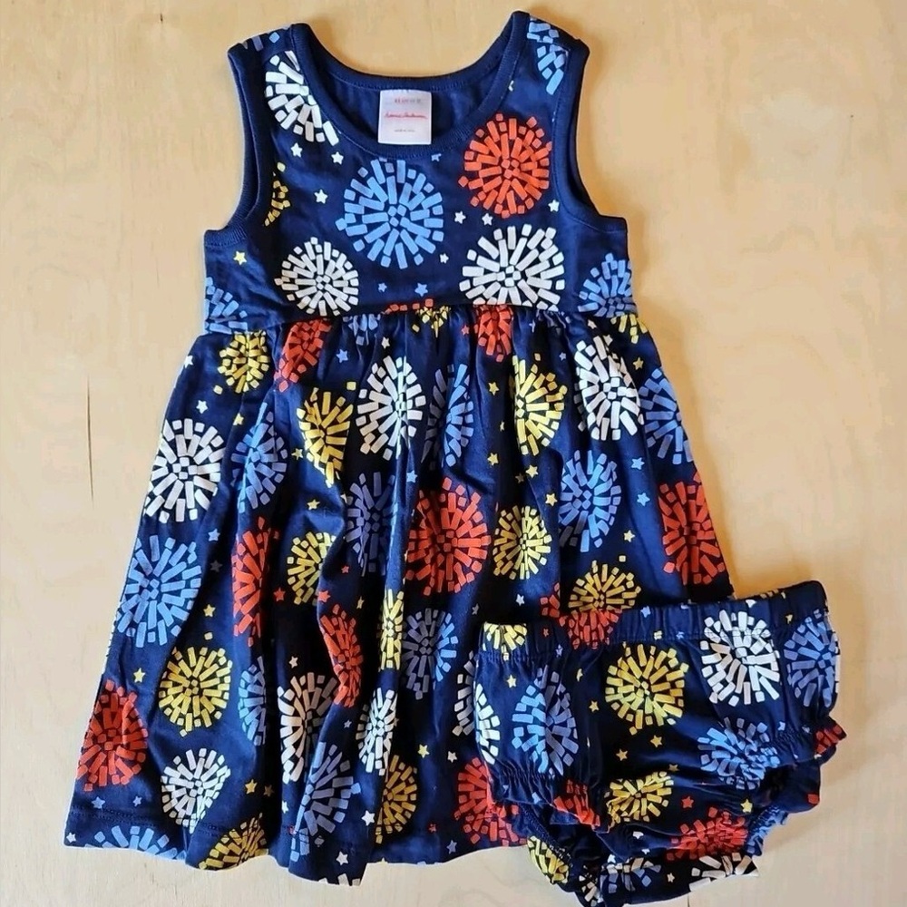 Hanna Andersson Fireworks tank dress and bloomers